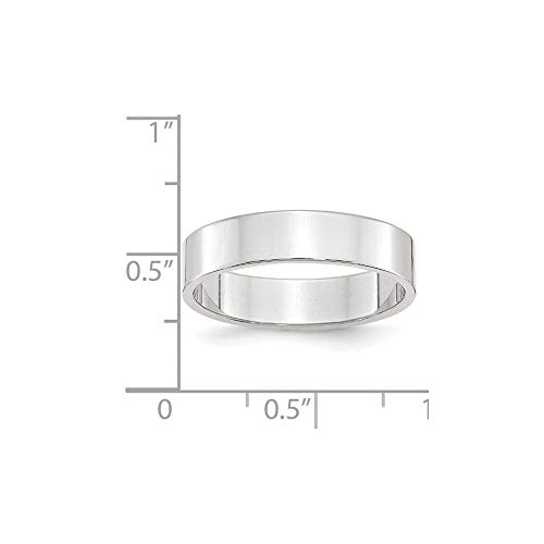 Wedding Band Ring Band 10K White Gold Bridal Jewelry Standard Flat4
