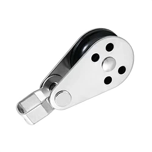 image for TISEKER 4 Pieces Stainless Steel Nylon Marine Pulley, Pulley Blocks Ro