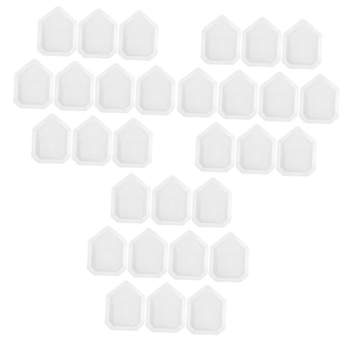 CIYODO 30 Pcs Weighing Vessel Weighing Vessel Sample Weighing Tray Lab Equipment Chemistry Weigh Boats Small Weighing Trays Dry Powder Containers Reusable Pans Weighing Pans Plastic