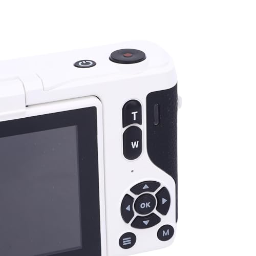 Cámara Digital 4K para Fotografía, Cámara de Vlogging de 64MP con Pantalla de Voltaje de 2.8 "180 °, Autococus 16x Zoom Digital Retro Mirrorless Video para Principiante (White) - imagen 7