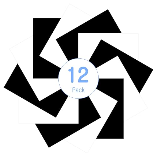 QuuCut HTV White and Heat Tranfer Vinyl Black Bundle: 12 Pack 12' x...