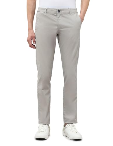 Image of U.S.Polo Association Men's Textured Slim Fit Trousers (USTRO1576D Light Grey 40)