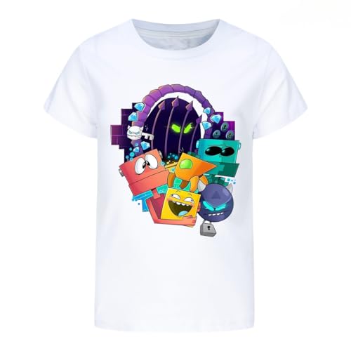 Camiseta de verão para meninos de 10 a 12 anos, geométrico, traço, camisetas para meninas, roupas pa