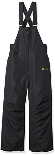 Solstice Apparel Kids Snow Ski Bib Pants, Black, 18