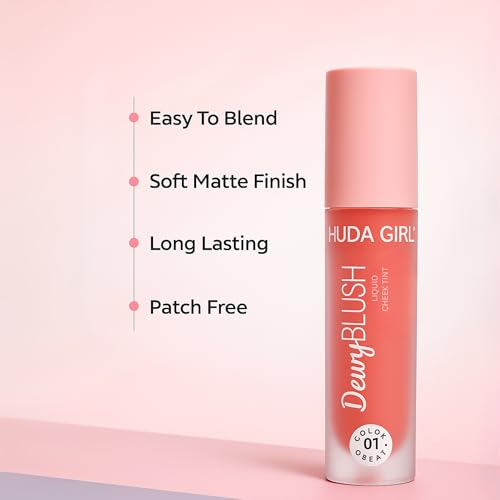 Image of Muted Peachy Liquid Blusher for Cheeks - Lightweight, Long-Lasting Blush for Face Makeup, Easy to Apply, Natural Finish - Ideal for Women and Girl