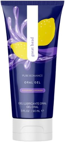 Pure Romance- Great+Head- Relax Gag Reflex, Oral Gel, Blueberry Lemonade- 3 FL oz 90ml