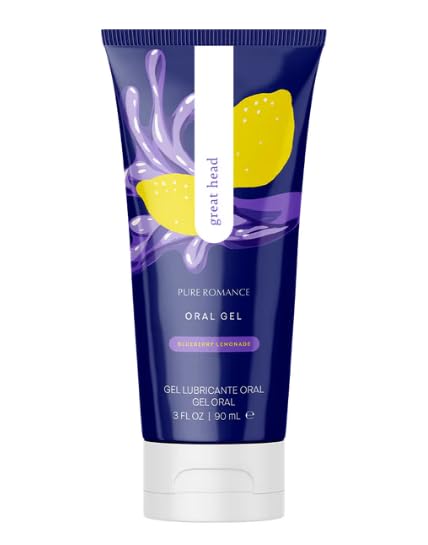 Pure Romance- Great+Head- Relax Gag Reflex Oral Gel Blueberry Lemonade- 3 FL oz 90ml