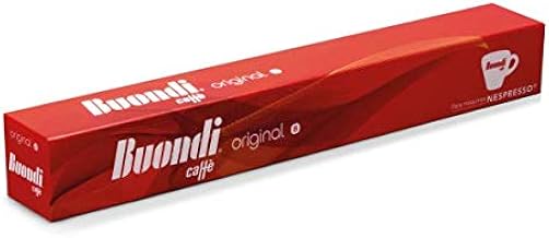 Buondi Espresso Coffee Original Intensity 08 - Aluminum Capsules Compatible with Nespresso Machines (R)* - 9 Packs of 10 Capsules (90 Drinks)
