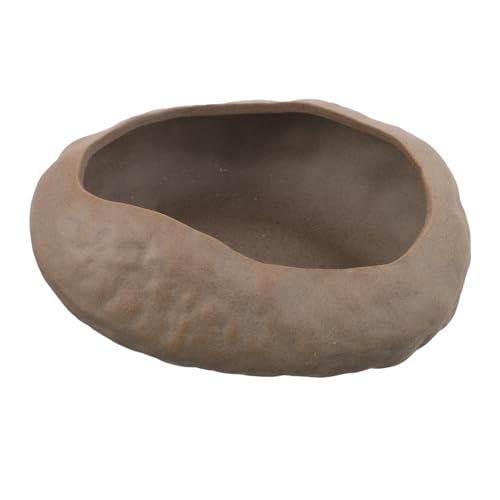 Hemobllo Cerámica sin Drenaje Maceta Imitación Piedra Resistente para Suculentas Cactus Decorativo para Interiores y Exteriores Escritorio Jardín