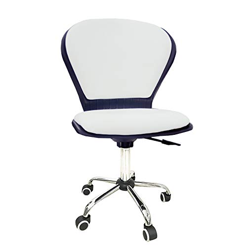 CRIS NAILS SL Crisnails. Design Taburete Giratorio Silla de Oficina Blanco