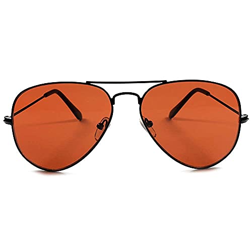 KISS Classic Wire Frame Amber Lens Blue Blocker Driving Outdoor Sunglasses2