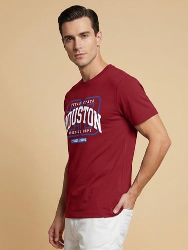Image of Nobero Men's Regular Graphic Printed T-Shirt for Men | Soft Cotton | Classic Fit | Printed Casual Tshirt for Men