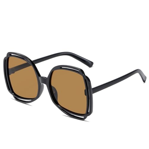 Grandes lunettes de soleil femme vintage avec verres dégradés géométriques