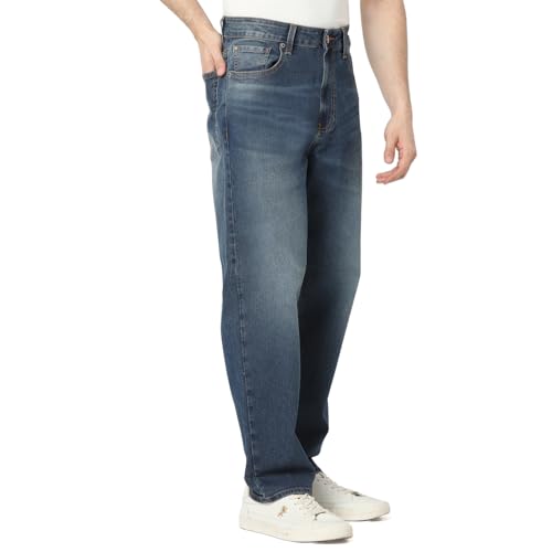 Image of Spykar Men's Renato Loose Fit Mid-Rise Casual Jeans