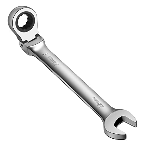 Image of WISEUP Flex-Head Ratchet Wrench, 22mm Wrench, Industrial Anti-slip Labor-saving Combination Wrench, Mechanic Automotive Hand Tools