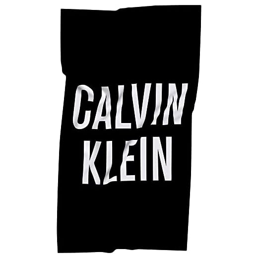 Beach Towel CK CALVIN KLEIN spa Pool Cotton Sponge 170 x 90 cm (Approx.) with Logo Article KU0KU00089 Towel, BEH Pvh Black, UNICA - ONE Size