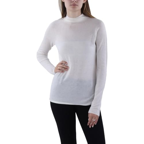 Vince, Women's, Seamless Funnel Neck Pullover, Off White, Extra Large