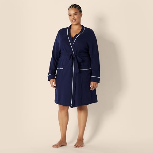 Image of Amazon Essentials Women's Lightweight Waffle Full-Length Bath Robe with Pockets (Available in Plus Size)