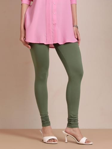 Image of TWIN BIRDS Tailored Cut and Classic Fit Super Stretchable Elastane Fabric Churidar Leggings for Women