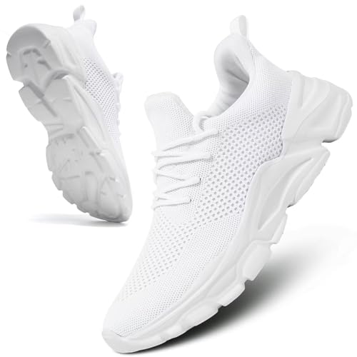 Image of Wrezatro Men's Slip on Walking Shoes Ultra Light Breathable Non Slip Running Shoes Casual Fashion Sneakers Mesh Workout Sports
