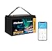 12V 100AH Lifepo4 Lithium Battery Built-in 100A BMS,with Bluetooth and Low Temperature Protection,Max 1280Wh Energy,Up to 8000 Deep Cycle Battery 12V Marine,Perfect For RV,Solar,Boat,Off-Grid