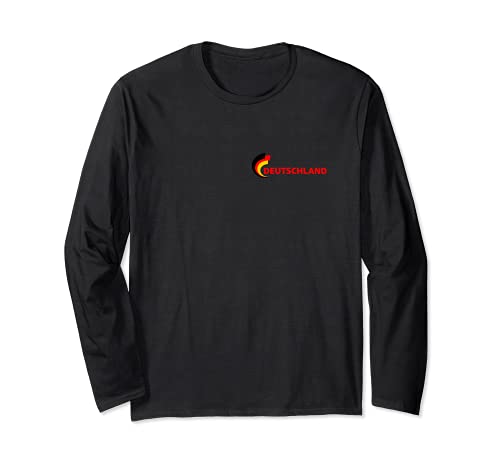 Flag Germany Long Sleeve T-Shirt, Black
