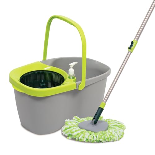 Pine-Sol Spin Mop and Bucket Set - Microfiber Mop...