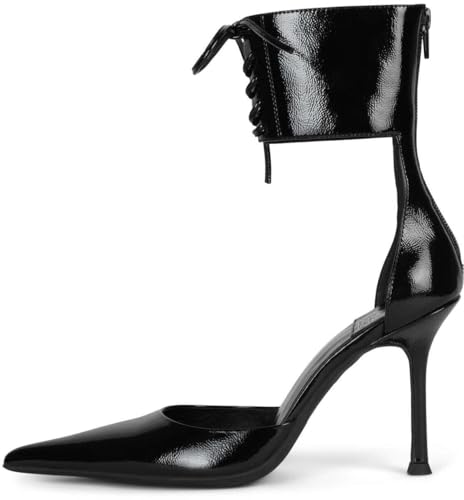 Jeffrey Campbell Liora Black Crinkle Patent Handbag2