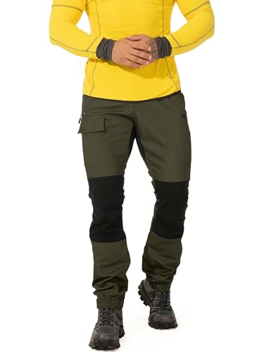yeyity Wanderhose Herren Outdoor Hosen Robust Atmungsaktiv Langlebig Taktische Hose Arbeitshosen Männer zum Outdoor-Aktivitäten und Außenarbeiten(9925,Amy Grün,M)