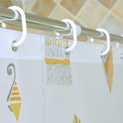Rideau de douche imperméable anti brouillard avec crochet simple