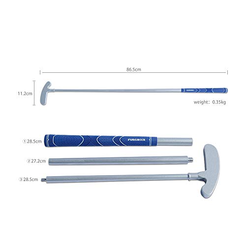 Fungreen Golf 2Pcs/Pack Two-Way Putter Club For Right Or Left Handed Golfers Foldable Alloy Rod Head Kids Adults Golf Putter - 34" Length (Blue) #TOP1