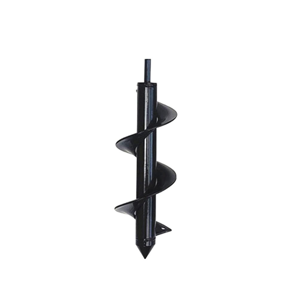 8x25cm Post Hole Digger, Black Auger Spiral Drill Bit for Garden Bulb Planting, 3/8" Hex Drive