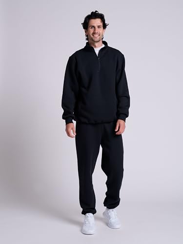 Image of Russell Athletic Men's Dri Power Fleece Elastic Bottom Sweatpants, Relaxed Fit, Moisture Wicking, with or Without Pockets