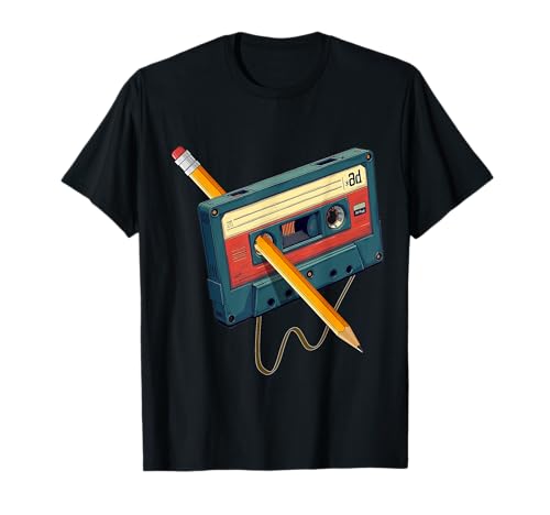 80s 90s Retro Party Costume Nostalgia Cassette T-Shirt