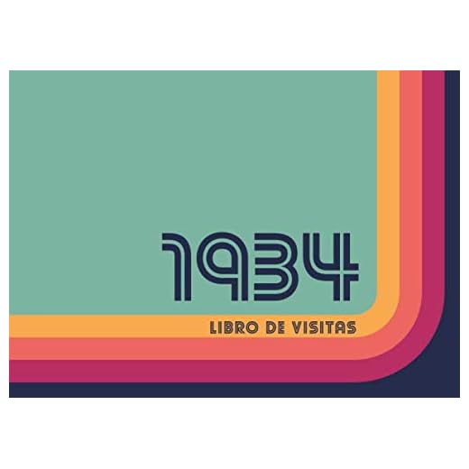 1934 Libros de Visitas: Libro de visitas para fiestas de cumpleaños de estilo retro para que la familia y los amigos inserten saludos y mensajes | 100 páginas | Vol 2