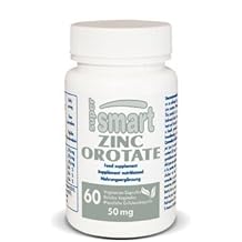 SuperSmart - Zinc Orotate Supplement 100mg per Day High Absorption - Enhanced Form | Non-GMO & Gluten Free - 60 Vegetarian Capsules