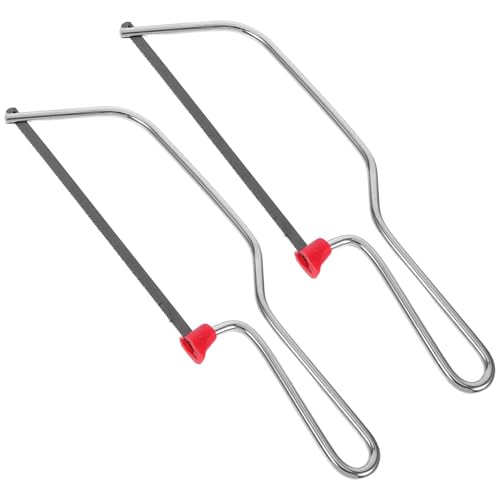 Gatuida Mini Scie à Main en Fil D'acier 6 Pouces, Outil Professionnel pour Travail du Bois, Poignée Ergonomique en Bois, Multifonction pour Modélisme et Bricolage, Lot de 2 Pièces, Usage