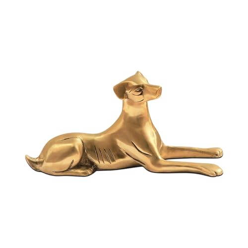 Image of Brass Dog Statue | Weight - 1 kg Approx | Zonal Placement - ESE | Home Decor | Dog Showpiece | Vastu Remedy | Dog Statue for Home Decor
