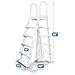 Poolzilla Pool Step Ladder for Above Ground Pools - A-Frame Flip Up Ladder w/Non Skid Platform - for 48’’ to 54’’ in. Above Ground Pools