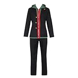 Hemixush Game Cos Naegi Makoto Cosplay Costume Party Uniform Full Set Unisex Suit (Female, X-Large)
