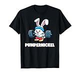 Witzige Bodybuilding Geschenke Lustiges Pumpernickel Workout Kaninchen Fitness Gym T-Shirt Schwarz S