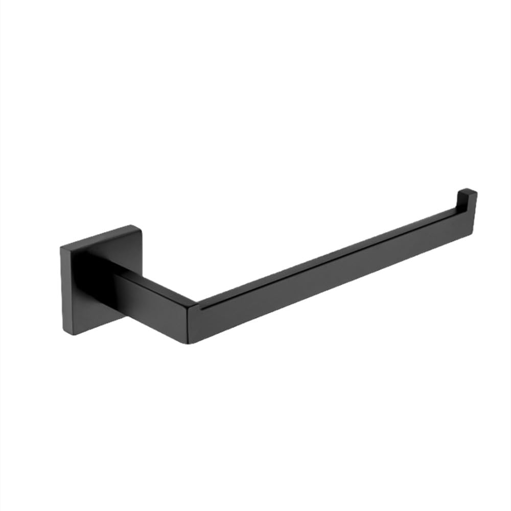 Porte-serviettes rond mural noir mat A7 pour accessoires de rangement