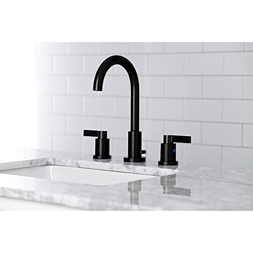 Kingston Brass FSC8920NDL Fsc8920Ndl 8" Widespread Lavatory Faucet With Brass Pop-Up, 5-3/8" In Spout Reach, Matte Black by Kingston Brass - Image 6