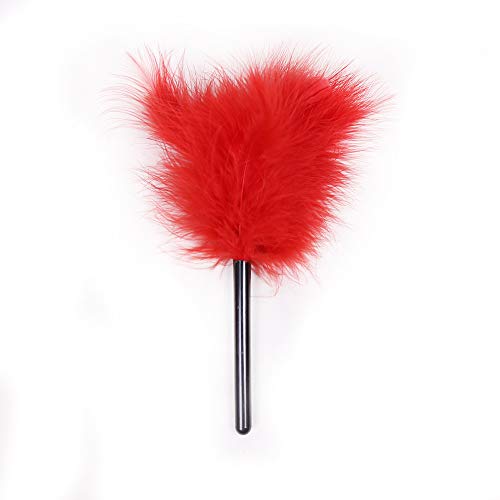 Party Set Lederen Whip Feather Toy 5 Stuks Pluche Handboeien Shader Suits (rood) - Afbeelding 7