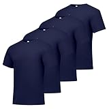 Hanes mens Essentials Short Sleeve T-shirt Value Pack (4-pack) athletic t shirts, Navy, 3X-Large US