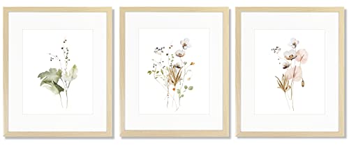 botanical boho wall art, 11x14 inch framed