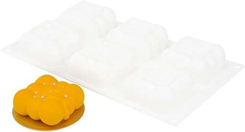 Miniatura 28 de Pastry Tek - Molde cuadrado para magdalenas con 8 cavidades, 1 molde cuadrado listo para horno, flexible, congelable, silicona blanca Petit Four