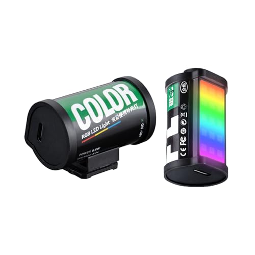 TTARTISAN Mini luz de vídeo magnética RGB Luz LED RGB Retro para cámara con Zapata de Montaje en frío