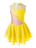 El vestido característica sin mangas y redondo Collar, estilo tela patchwork y contraste de color, lentejuelas brillantes decoradas con flores al frente