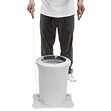 3.17 Gal Manual Clothes Dehydrator, Portable Compact Spin Dryer Foot Pedal Laundry Dryer with Drain Hole & Hose Hook, Compact Spinner Non Electric Laundry Washing Machine for Camping Apartments